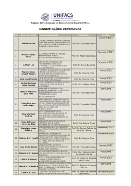 Disserta&ccedil;&otilde;es e Teses Defendidas
