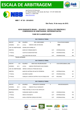 escala de arbitragem - 17/03