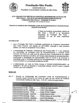 FUNDASP N&ordm; 01/2011 - PUC-SP