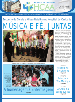 música e fé, juntas - Hospital de Caridade Dr. Astrogildo de Azevedo