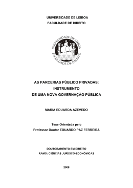 instrumento de uma nova governa&ccedil;&atilde;o p&uacute;blica