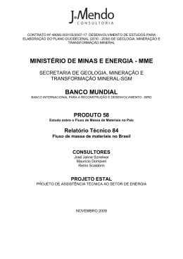 Fluxo de massa de materiais no Brasil