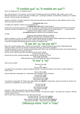"&Agrave; medida que" ou "&agrave; medida em que"? "A par de" ou "ao par de