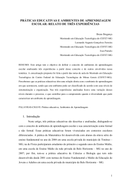 PR&Aacute;TICAS EDUCATIVAS E AMBIENTES DE APRENDIZAGEM