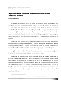 2. Seguridade Social Brasileira: Desenvolvimento Histórico e