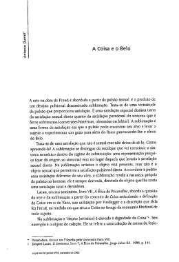 Antonio Quinet, "A coisa e o belo"