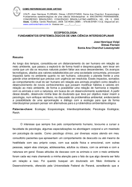 ECOPSICOLOGIA: FUNDAMENTOS