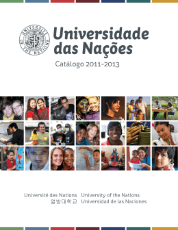 Catálogo da Universidade das Nações em Português - 2011