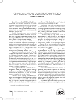 Geraldo Markan - Revista de Ciências Sociais