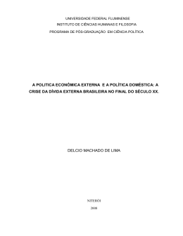 a politica econ&ocirc;mica externa e a pol&iacute;tica dom&eacute;stica