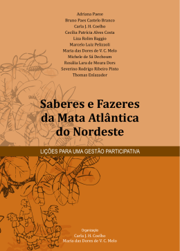 Saberes e Fazeres da Mata Atl&acirc;ntica do Nordeste