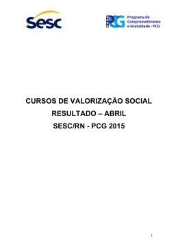 Resultado | Edital 03/2015 - PCG