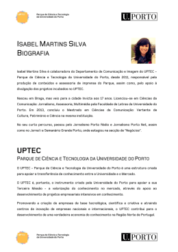 ISABEL MARTINS SILVA BIOGRAFIA - uptec