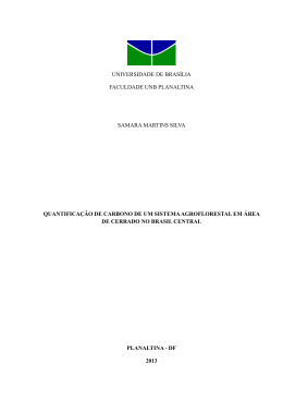 estimativa de biomassa e estoque de carbono de sistemas