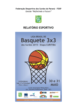 Relatório esportivo – Basquete3x3 Liga Brasil – NOVO