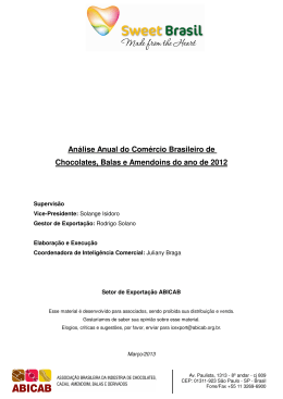 An&aacute;lise Anual do Com&eacute;rcio Brasileiro de Chocolates