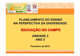 PNAIC CEAD UFOP Educacao do Campo