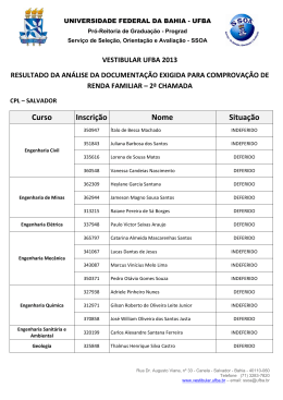 CPL - Salvador - Ufba - Universidade Federal da Bahia