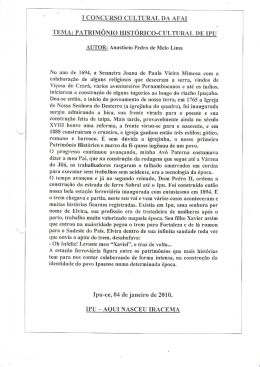4&ordm; Lugar - Anast&aacute;cio Pedro de Melo Lima
