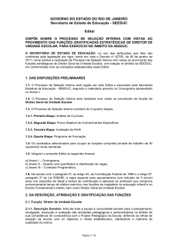 Edital para Diretores de Unidade Escolar