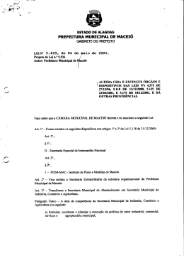 Lei nº 5429 de 06/05/05 - Câmara Municipal de Maceió