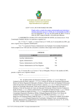 GOVERNO DO ESTADO DE GOI&Aacute;S Gabinete Civil da