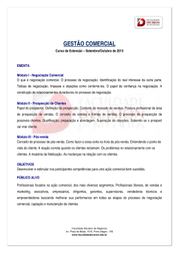 GESTÃO COMERCIAL - Faculdade Decision de Negócios
