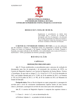 R E S O L U &Ccedil; &Atilde; O: - Associa&ccedil;&atilde;o de Docentes da UFPA