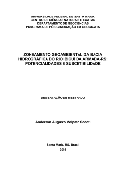 zoneamento geoambiental da bacia hidrogr&aacute;fica do rio