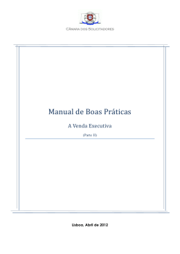Manual de Boas Pr&aacute;ticas - C&acirc;mara dos Solicitadores