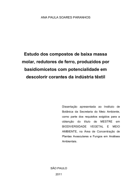 Estudo dos compostos de baixa massa molar - P&oacute;s