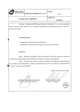 portaria &ndash; presi n&ordm; 153 &ndash; cargo em comiss&atilde;o &ndash; leonardo araujo