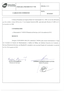 portaria &ndash; presi n&ordm; 581 &ndash; cargo em comiss&atilde;o &ndash; leonardo araujo
