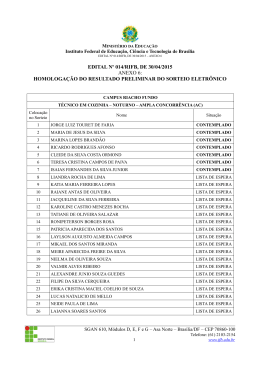Anexo 6: resultado preliminar do sorteio - Campus Riacho Fundo