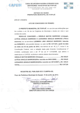 Ato 010/2012 - Caixa de Aposentadoria e Pensão do Servidor de