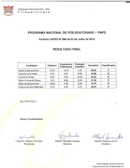 Resultado PNPD 2015