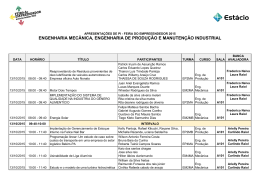 ENGENHARIA MECÂNICA, ENGENHARIA DE