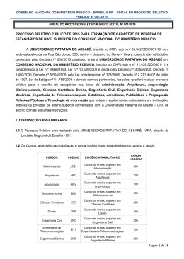Edital - Conselho Nacional do Minist&eacute;rio P&uacute;blico