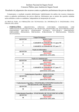 Instituto Nacional do Seguro Social Concurso P&uacute;blico para