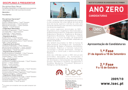 ANO ZERO - Instituto Superior de Engenharia de Coimbra