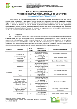 Edital 08/2014/PROEN/IFG