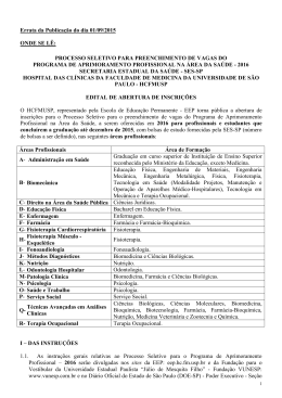 Errata Edital de Abertura - Escola de Educa&ccedil;&atilde;o Permanente