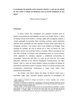 A constru&ccedil;&atilde;o da oposi&ccedil;&atilde;o entre Lamarck e Darwin: o caso de