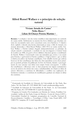 Alfred Russel Wallace e o princípio de seleção natural
