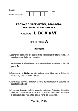 Grupos I, IV, V e VI A