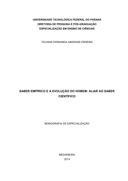 SABER EMP&Iacute;RICO E A EVOLU&Ccedil;&Atilde;O DO HOMEM: ALIAR