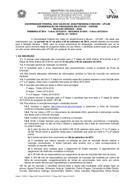 Edital 1&ordf; e 2&ordf; Etapas