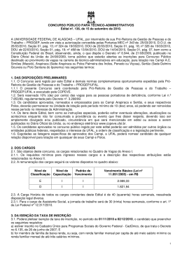 Edital - Copeve - Universidade Federal de Alagoas