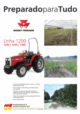 • Linha de mini tractores Massey Ferguson, 5 modelos, com