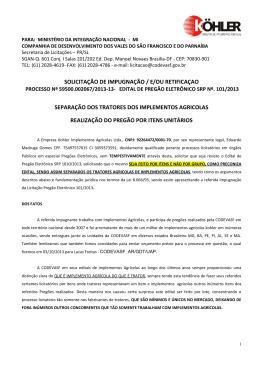Impugna&ccedil;&atilde;o - Kohler Implementos Agr&iacute;colas LTDA